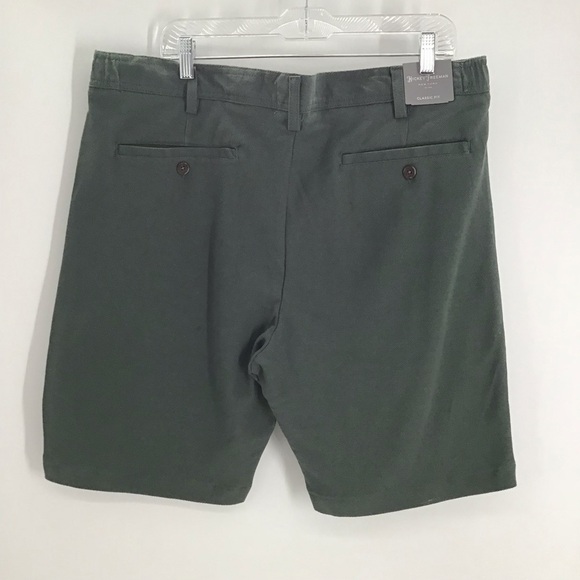 Hickey Freeman Men’s Classic Modern Fit Shorts Green Elastic Casual NWT Size 38 - Picture 8 of 10